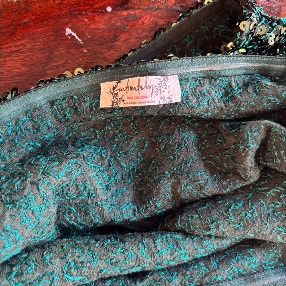 Free People sequin green tube top size small - Picture 4 of 4
